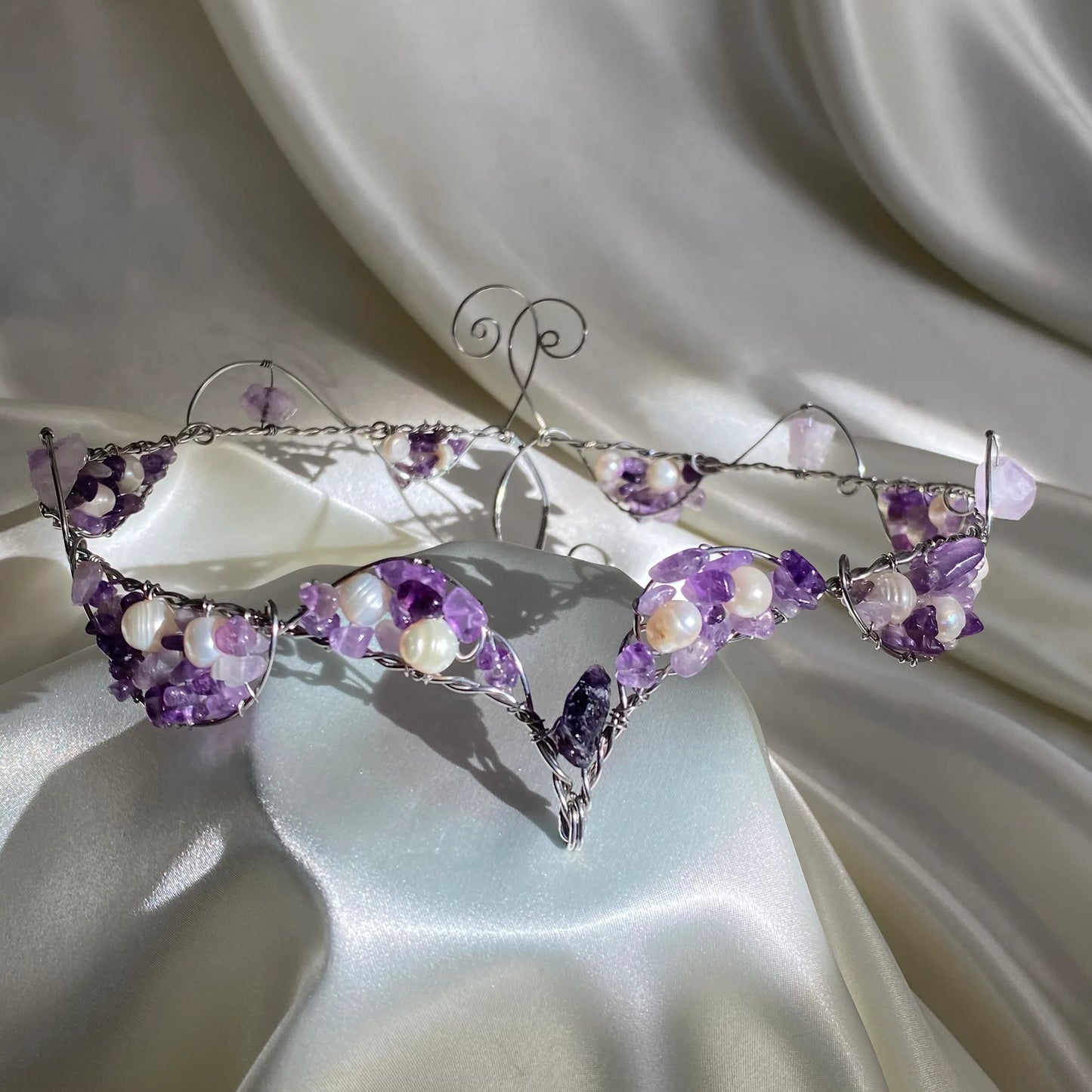 Pearl Ametist & İnci Tiara