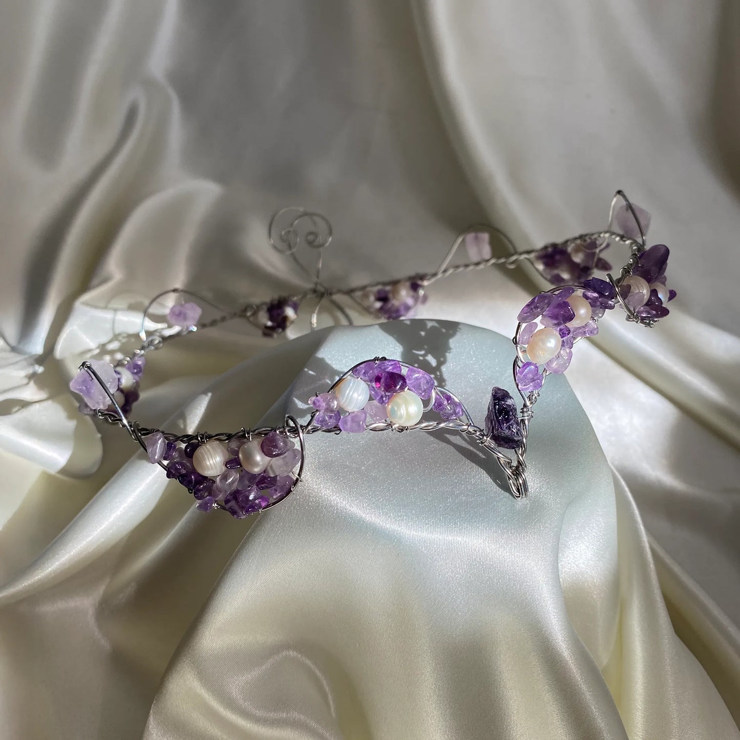 Pearl Ametist & İnci Tiara