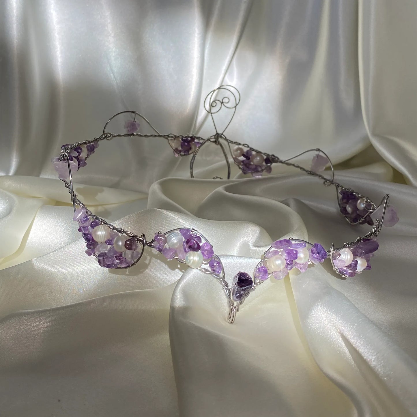 Pearl Ametist & İnci Tiara