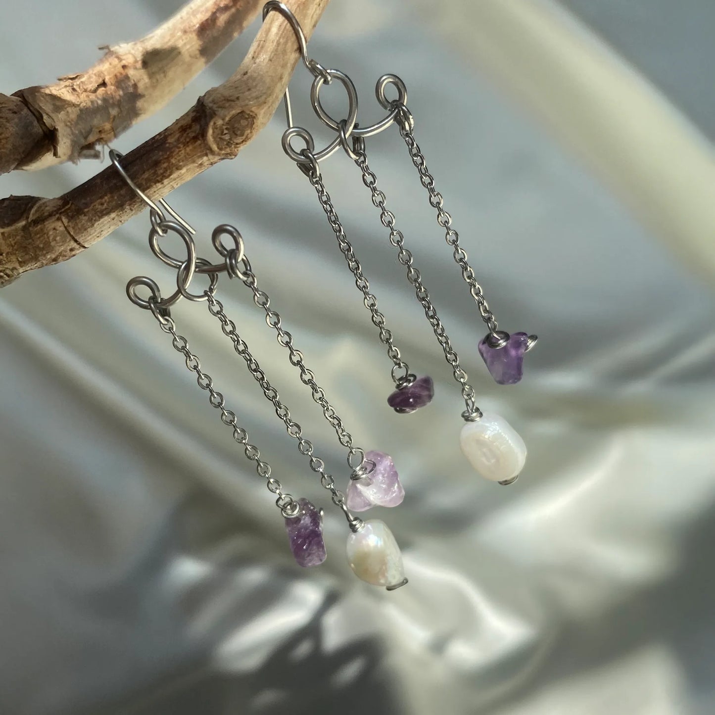 Pearl Ametist Küpe