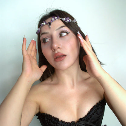 Pearl Ametist & İnci Tiara