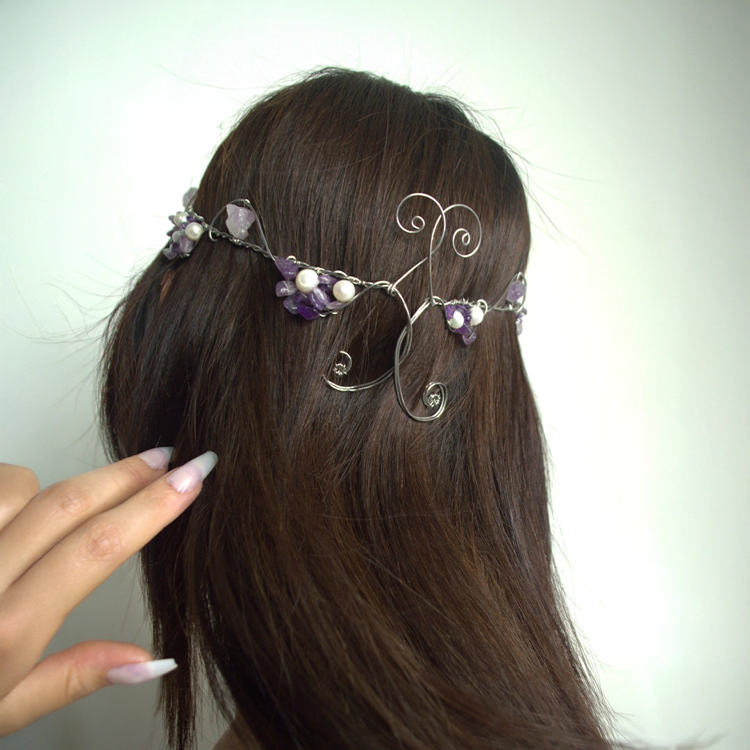 Pearl Ametist & İnci Tiara