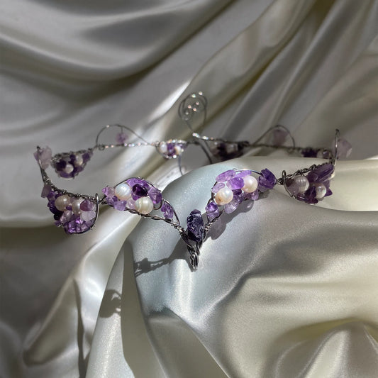 Pearl Ametist & İnci Tiara