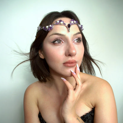 Pearl Ametist & İnci Tiara
