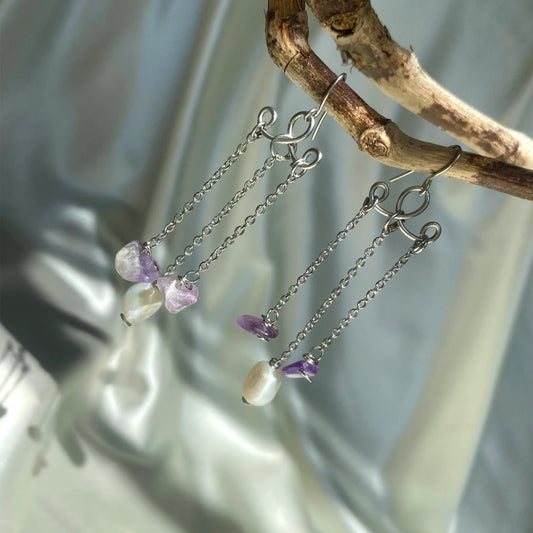Pearl Ametist Küpe